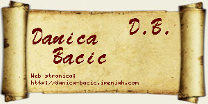 Danica Bačić vizit kartica